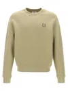 Maison Kitsuné Bold Fox Head Patch Crewneck Sweatshirt In Ash Tree