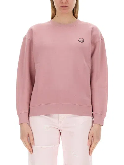 Maison Kitsuné Baby Fox Patch Sweatshirt In Pink