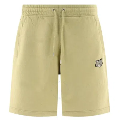 Maison Kitsuné Maison Kitsune Bold Fox Head Patch Drawstring Shorts In Green