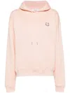 Maison Kitsuné Relaxed Fit Light Pink Hoodie With Iconic Embroidered Logo In Pink