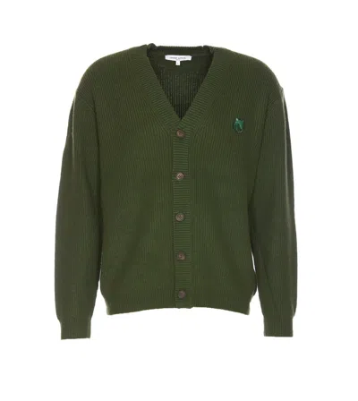 MAISON KITSUNÉ BOLD FOX HEAD PATCH KNITTED CARDIGAN