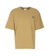 Maison Kitsuné Cotton T-shirt With Patch In Beige