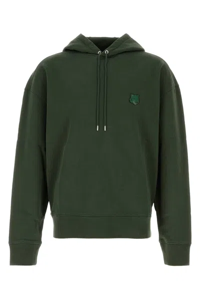 Maison Kitsuné Bold Fox Head Patch Oversize Hoodie In Dark Green