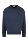 Maison Kitsuné Navy Bold Fox Head Patch Oversize Sweatshirt In Black