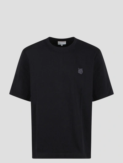 Maison Kitsuné Bold Fox Head Patch Oversize T-shirt In Black