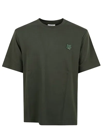 Maison Kitsuné Bold Fox Head Patch Oversize T-shirt In Ranger Green