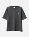 Maison Kitsuné Bold Fox Head Patch Oversize T-shirt In Grey