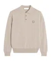 Maison Kitsuné Bold Fox Head Patch Polo Jumper In Nude