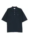 Maison Kitsuné Bold Fox-head Patch Polo Shirt In Blue
