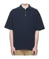 Maison Kitsuné Bold Fox-head Patch Polo Shirt In Blue