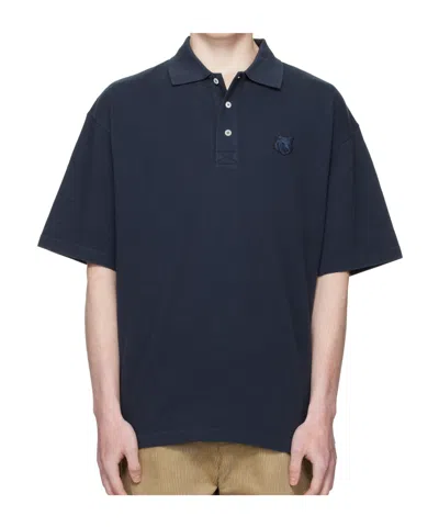 MAISON KITSUNÉ BOLD FOX-HEAD PATCH POLO SHIRT