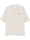 Maison Kitsuné Bold Fox Head-patch Polo Shirt In Neutrals