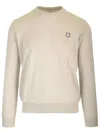 Maison Kitsuné Beige Bold Fox Head Patch Regular Sweater In Grey