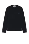 Maison Kitsuné Navy Bold Fox Head Patch Oversize Sweatshirt In Navy