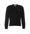 Maison Kitsuné Black Bold Fox Head Patch Oversized Sweatshirt In Black