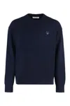 Maison Kitsuné Bold Fox Head Patch Regular Jumper In Lambswool In Multi