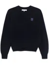 Maison Kitsuné Bold Fox Head Patch Comfort Sweatshirt In Blue