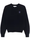 Maison Kitsuné Bold Fox Head Patch Comfort Sweatshirt In Blue