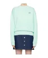 Maison Kitsuné Bold Fox Head Patch Sweatshirt In Blue