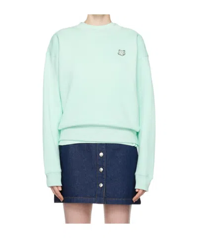MAISON KITSUNÉ MAISON KITSUNÉ BOLD FOX HEAD PATCH CREWNECK SWEATSHIRT