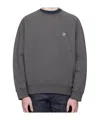 Maison Kitsuné Gray Bold Fox Head Patch Oversize Sweatshirt In Gray
