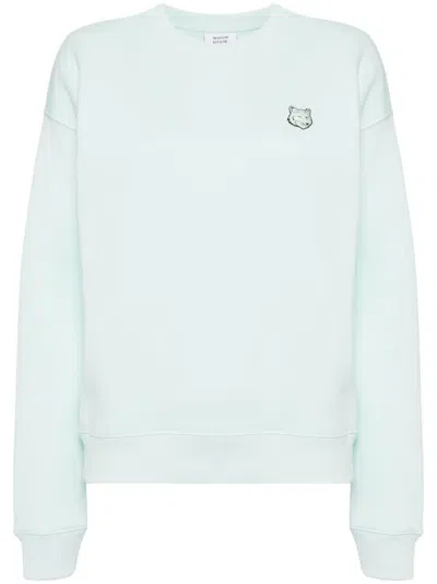Maison Kitsuné Bold Fox Head Patch Sweatshirt In Green