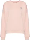 Maison Kitsuné Bold Fox Head Patch Sweatshirt In Pink