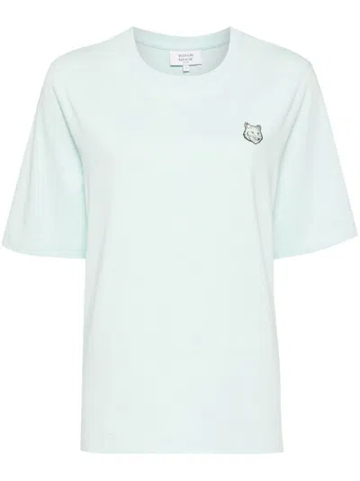 Maison Kitsuné Bold Fox Head Patch T-shirt In Green