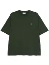 Maison Kitsuné Bold Fox Head Patch Oversize Tee Shirt In Green