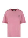 Maison Kitsuné Bold Fox Head Patch Comfort Tee In Pink