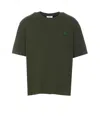 Maison Kitsuné Bold Fox Head Patch Oversize Tee Shirt In Ranger Green