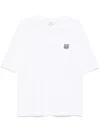 Maison Kitsuné Maison Kitsune Fox Head Patch T Shirt White In White