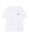 Maison Kitsuné T-shirt In Cotone Bianco Con Logo Maison Kitsune In White