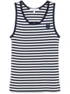 Maison Kitsuné Navy Blue Bold Fox Head-patch Tank Top In 蓝色