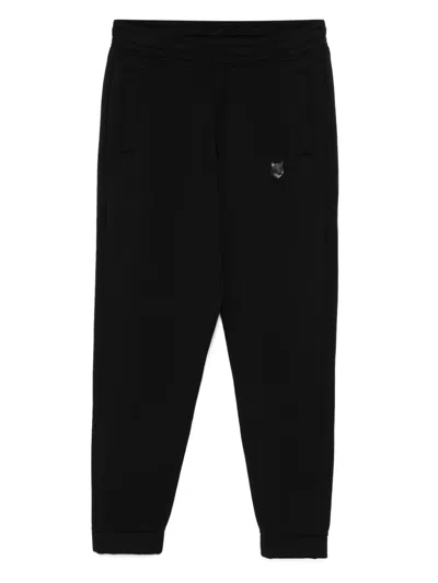 Maison Kitsuné Bold Fox Head-patch Track Pants In Black