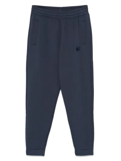 Maison Kitsuné Bold Fox Head-patch Track Pants In Blue