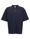 Maison Kitsuné Bold Fox Head Polo Shirt In Blue
