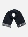 Maison Kitsuné Bold Fox Head Scarf In Blue