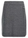 Maison Kitsuné Gray Bold Fox Head Patch Ribbed Miniskirt