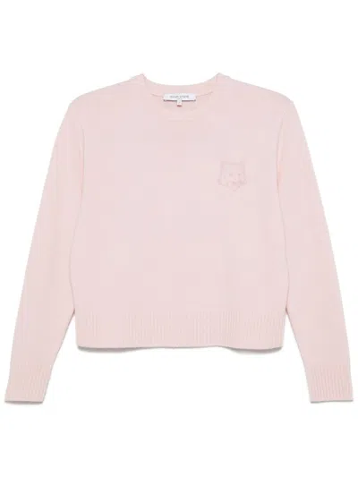 Maison Kitsuné Pink Cotton Sweatshirt In Beige