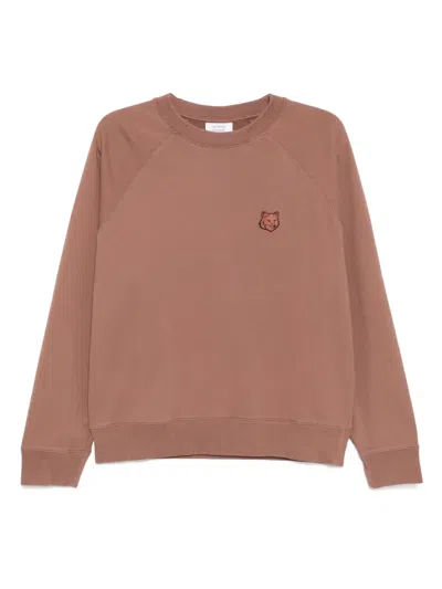 Maison Kitsuné Bold Fox Head Sweatshirt In Brown