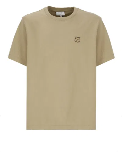 Maison Kitsuné Green Bold Fox Head T-shirt In P357 Canvas