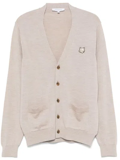 MAISON KITSUNÉ MAISON KITSUNÉ BOLD FOX HEAD WOOL CARDIGAN
