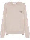 Maison Kitsuné Maison Kitsune' Bold Fox Head Wool Jumper In Grey