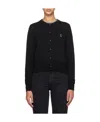 Maison Kitsuné Bold Fox Head Patch Regular Cardigan In Black