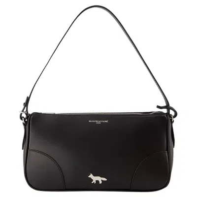Maison Kitsuné Boogie Baguette Shoulder Bag - Maison Kitsune - Leather - Black
