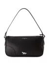 Maison Kitsuné Boogie Baguette Shoulder Bag - Maison Kitsune - Leather - Black In Schwarz