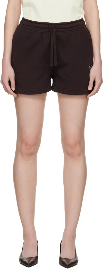 Maison Kitsuné Brown Baby Fox Regular Jog Shorts