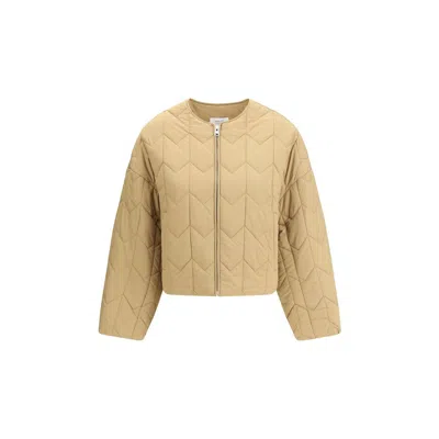 MAISON KITSUNÉ BROWN POLYAMIDE SHELL JACKET