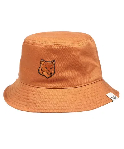 Maison Kitsuné Bucket Hat In Brown